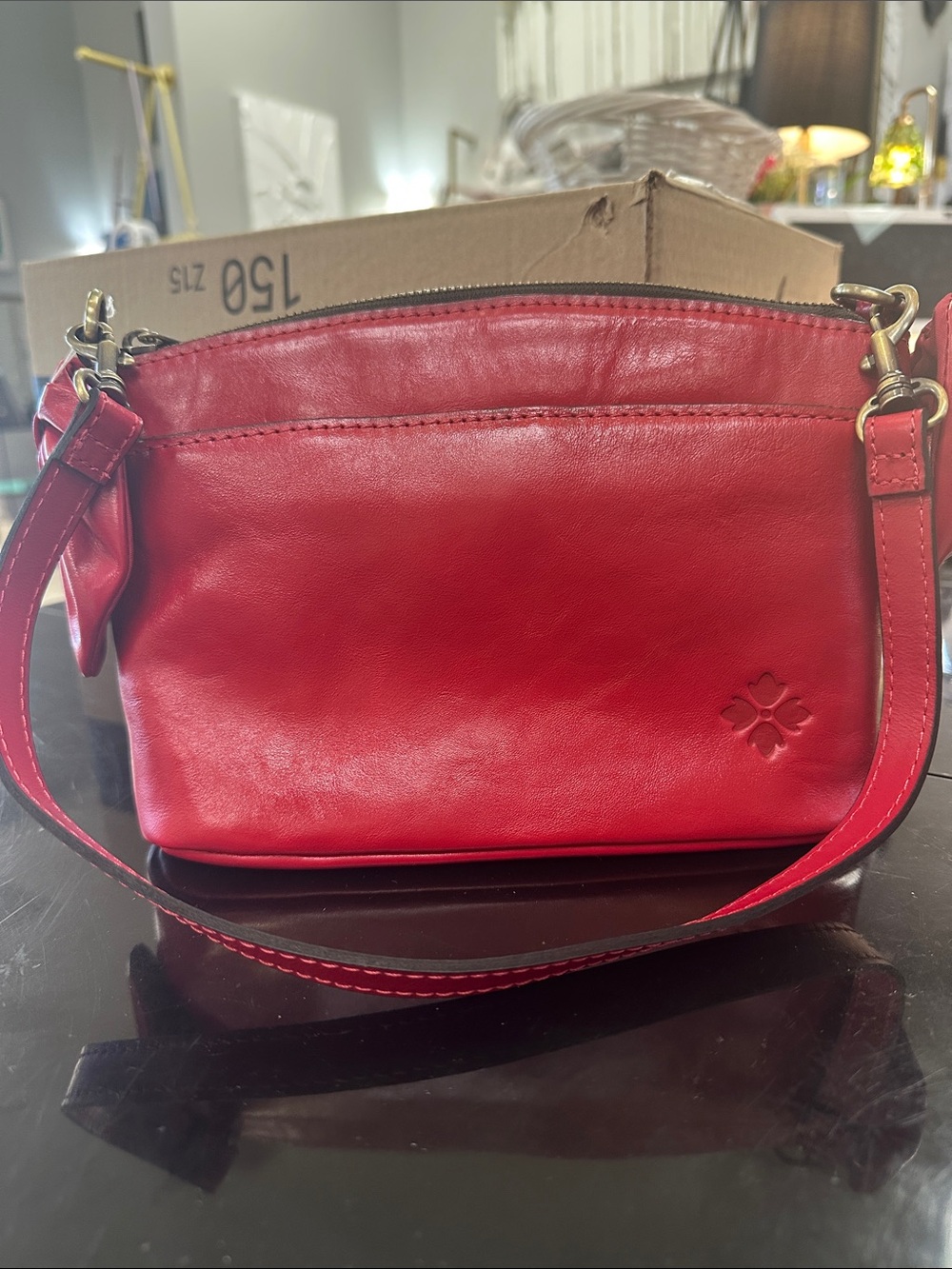 Patricia Nash Red Leather Crossbody Bag